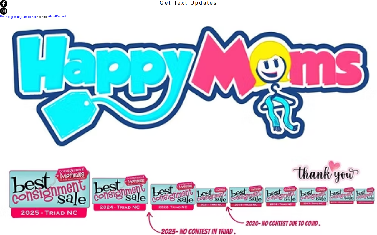 Happy Moms Consignment Sale website preview