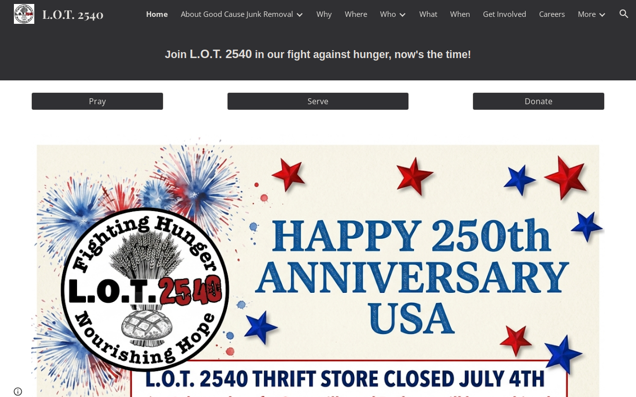 LOT 2540:Filling Empty Plates website preview