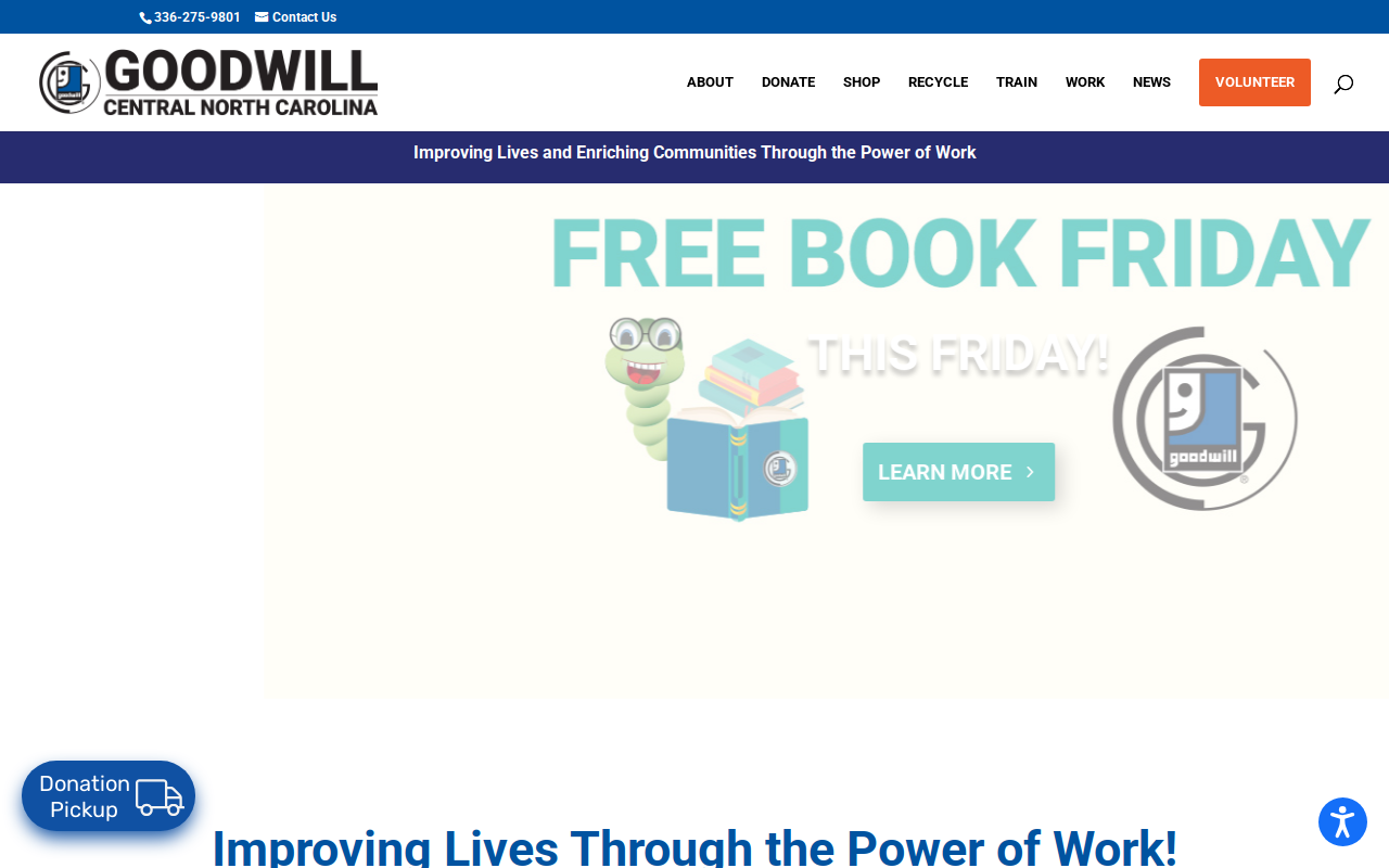 Triad Goodwill & Donation Center website preview