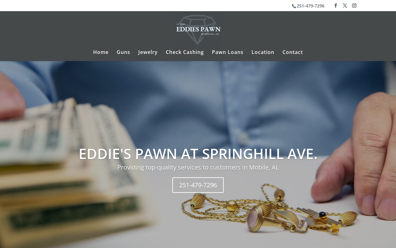 Eddie's Pawn website preview