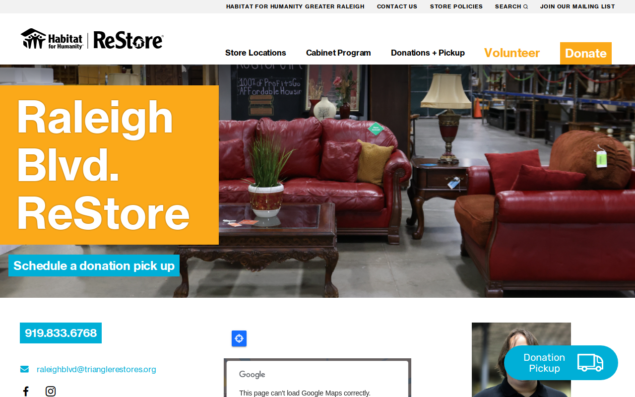 Habitat Wake ReStore -- Raleigh website preview