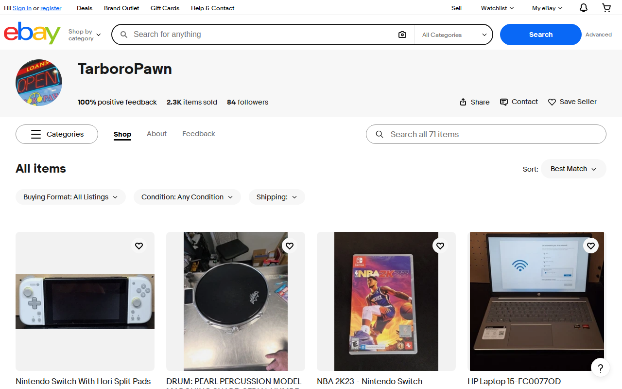 Tarboro Pawn website preview