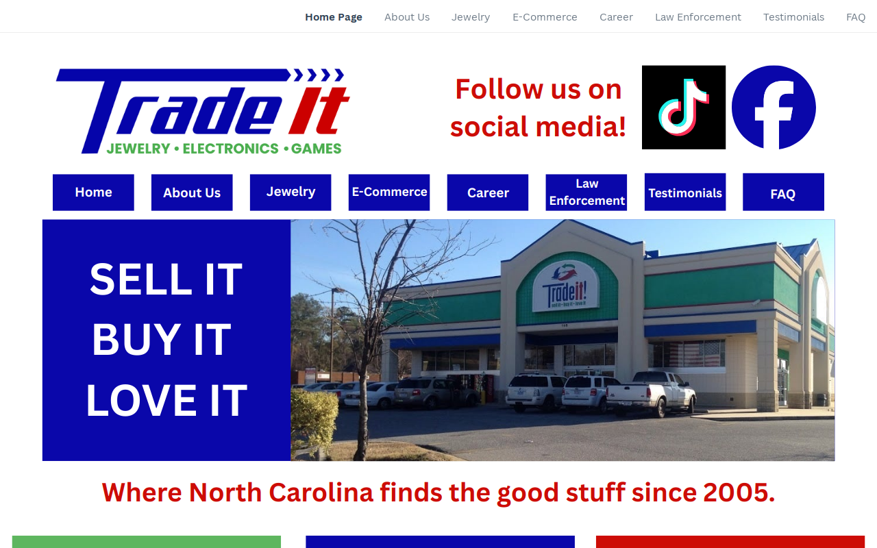 Trade It website preview