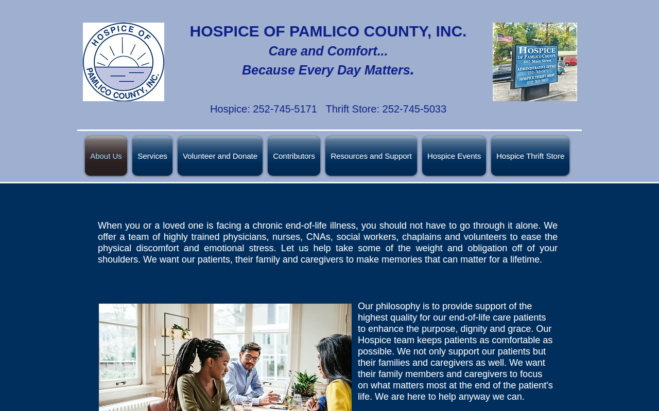 Hospice Store website preview