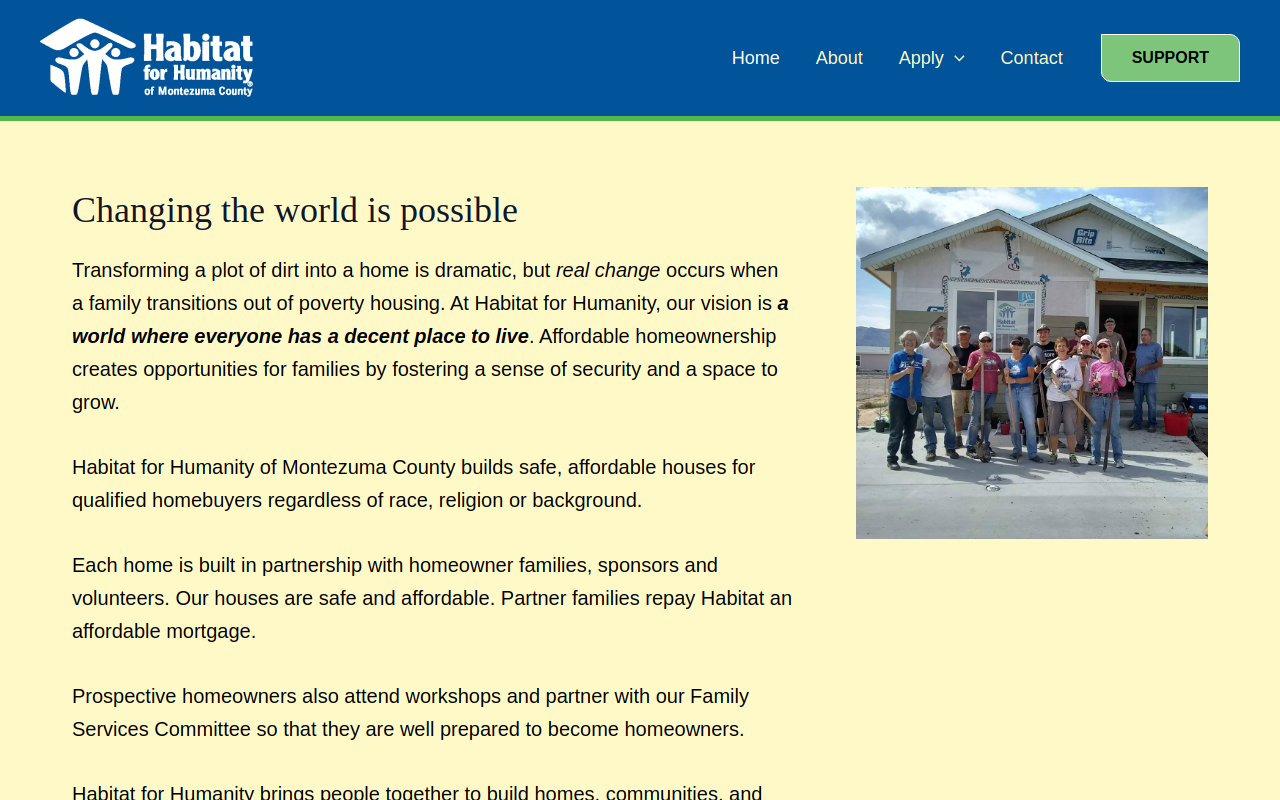 Habitat for Humanity ReStore website preview