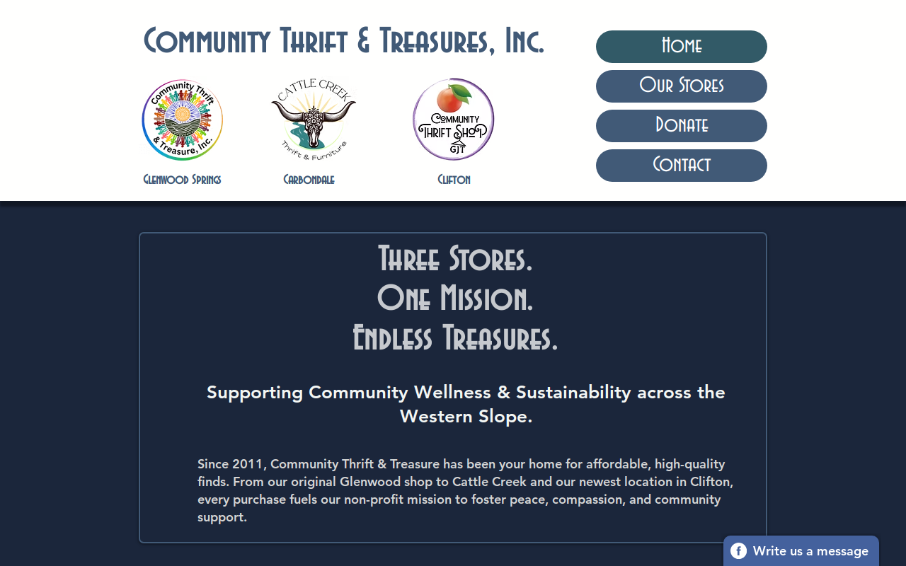 Cattle Creek Thrift and Furniture website preview