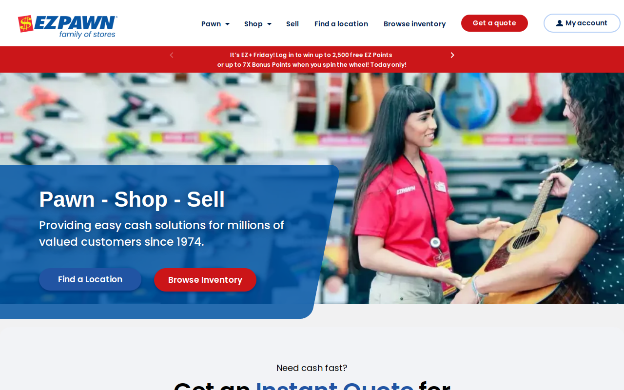 Ezpawn (3388 South Federal Boulevard, Sheridan) website preview