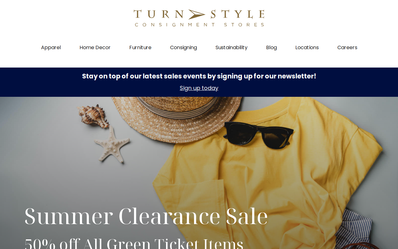 Turn Style Consignment website preview