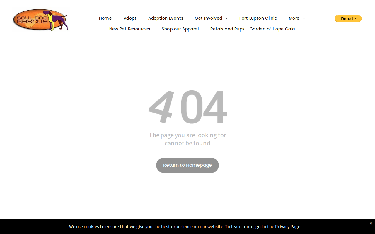 Soul Dog Humane Society Thrift Store website preview