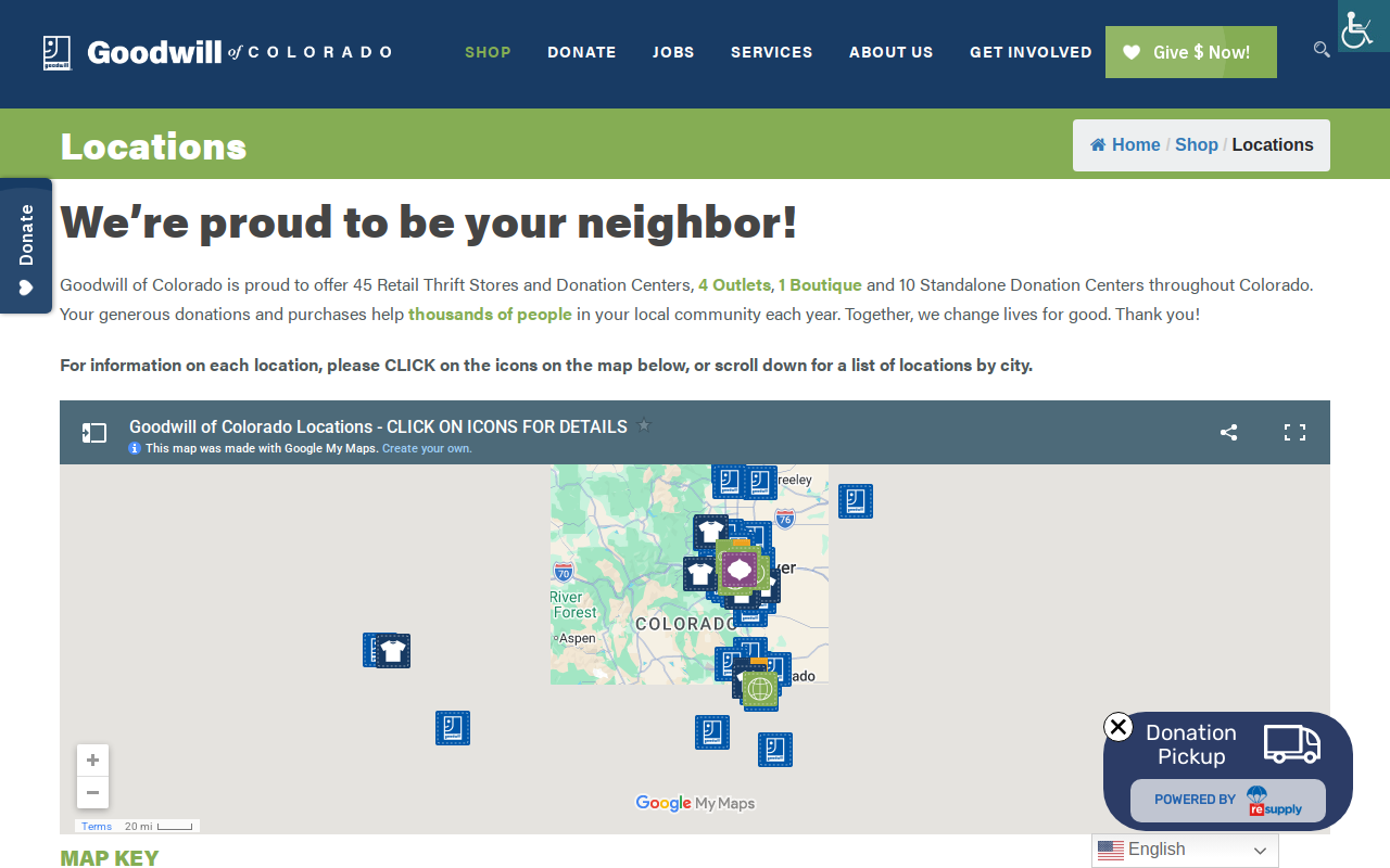 Goodwill Outlet website preview