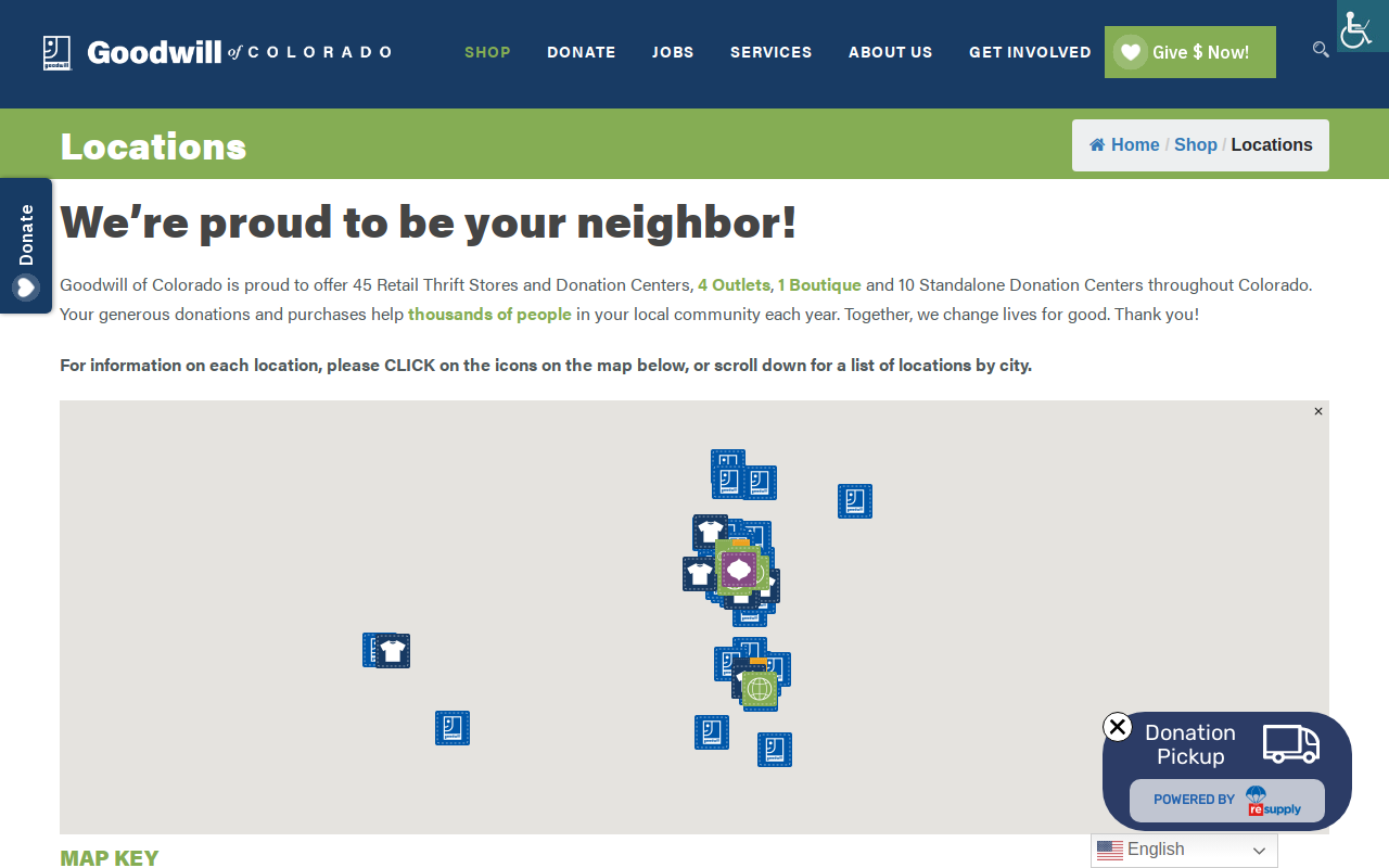 Goodwill Outlet World website preview