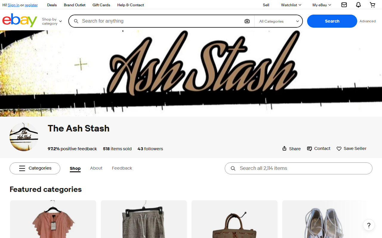 Ash Stash website preview
