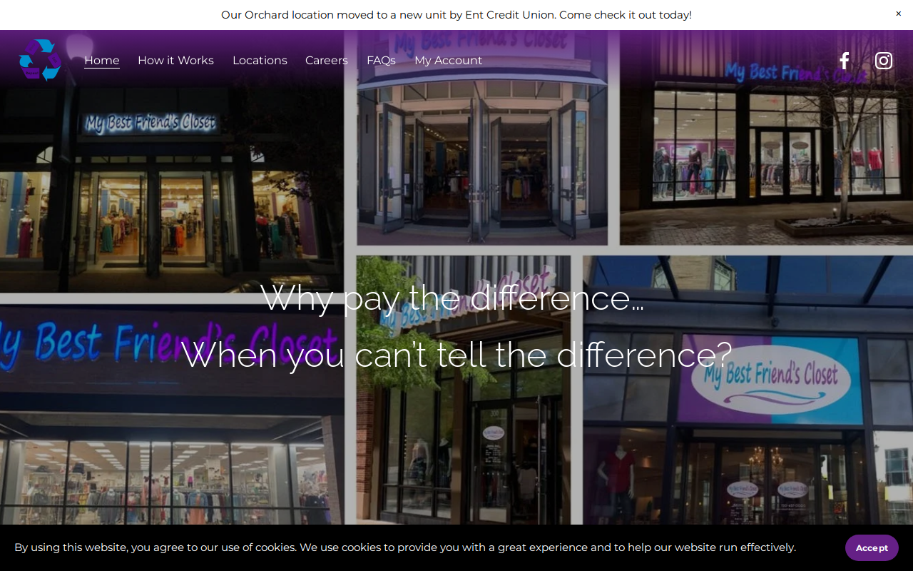 My Best Friend's Closet website preview