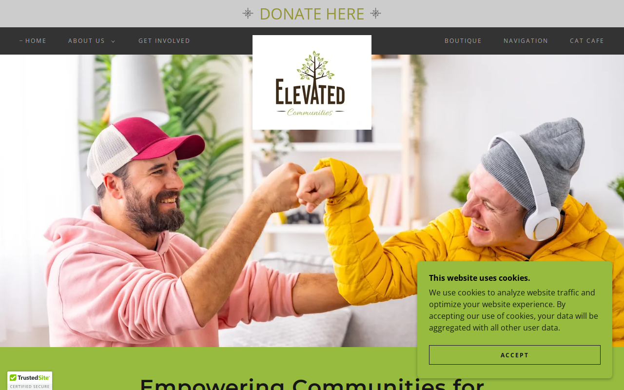 Elevated Communities Gently Used Clothing Boutique website preview
