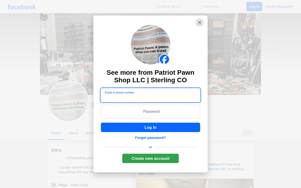Patriot Pawn website preview