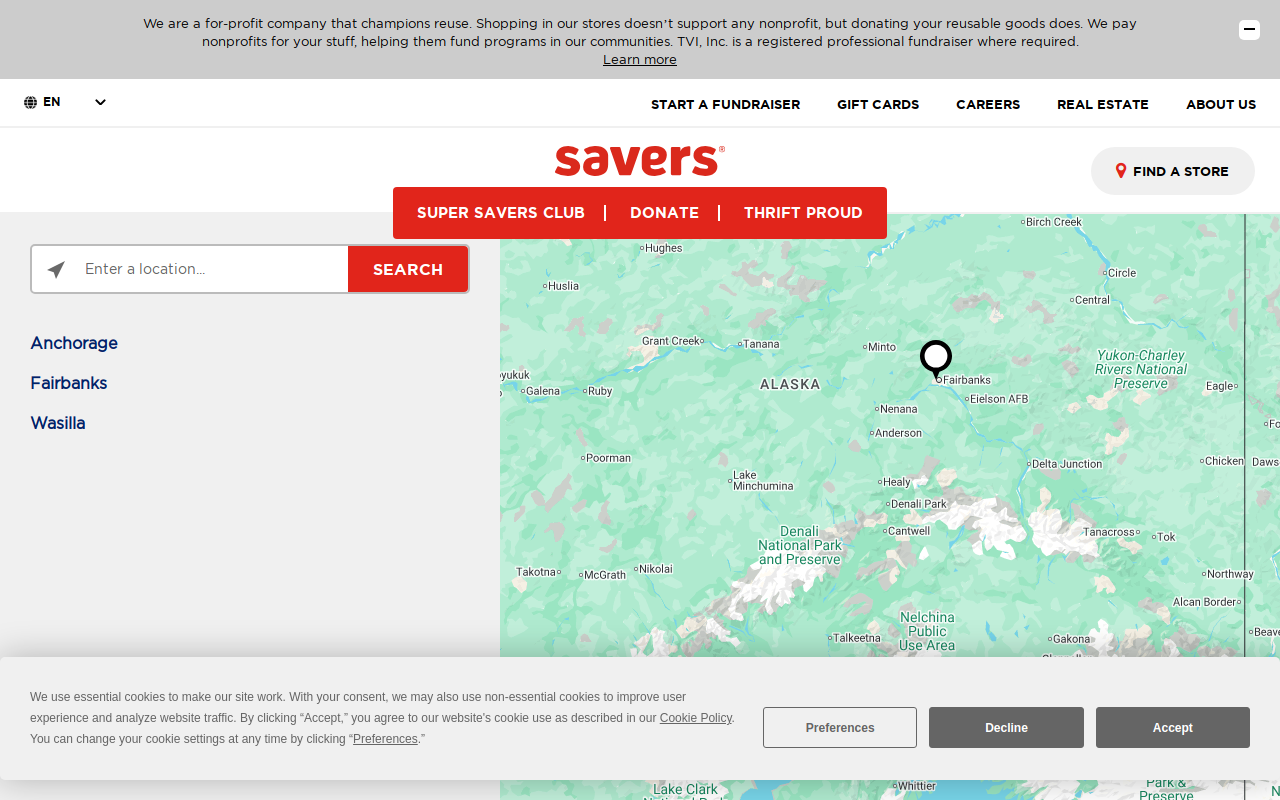 Donation Drop Spot website preview