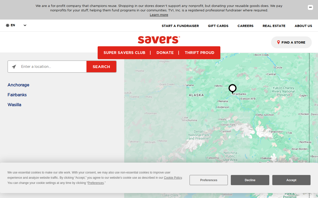Donation Drop Spot website preview