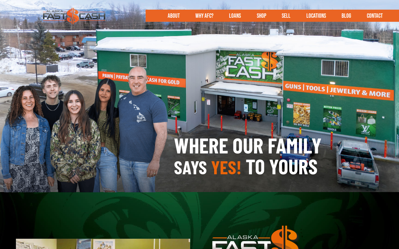 Alaska Fast Cash Fairbanks website preview