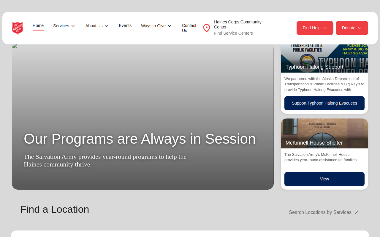 The Salvation Army Family Store & Donation Center website preview