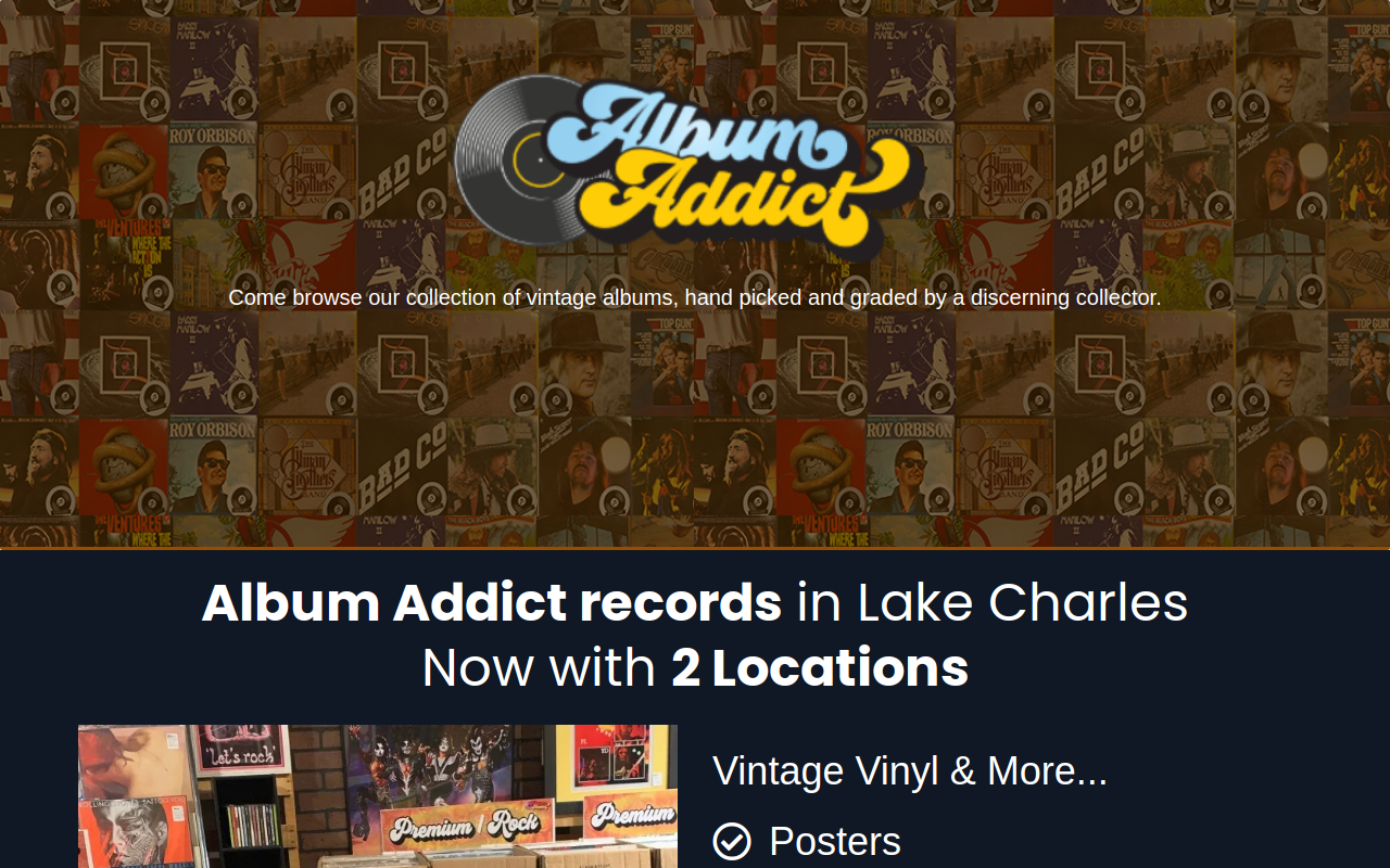 Album Addict website preview