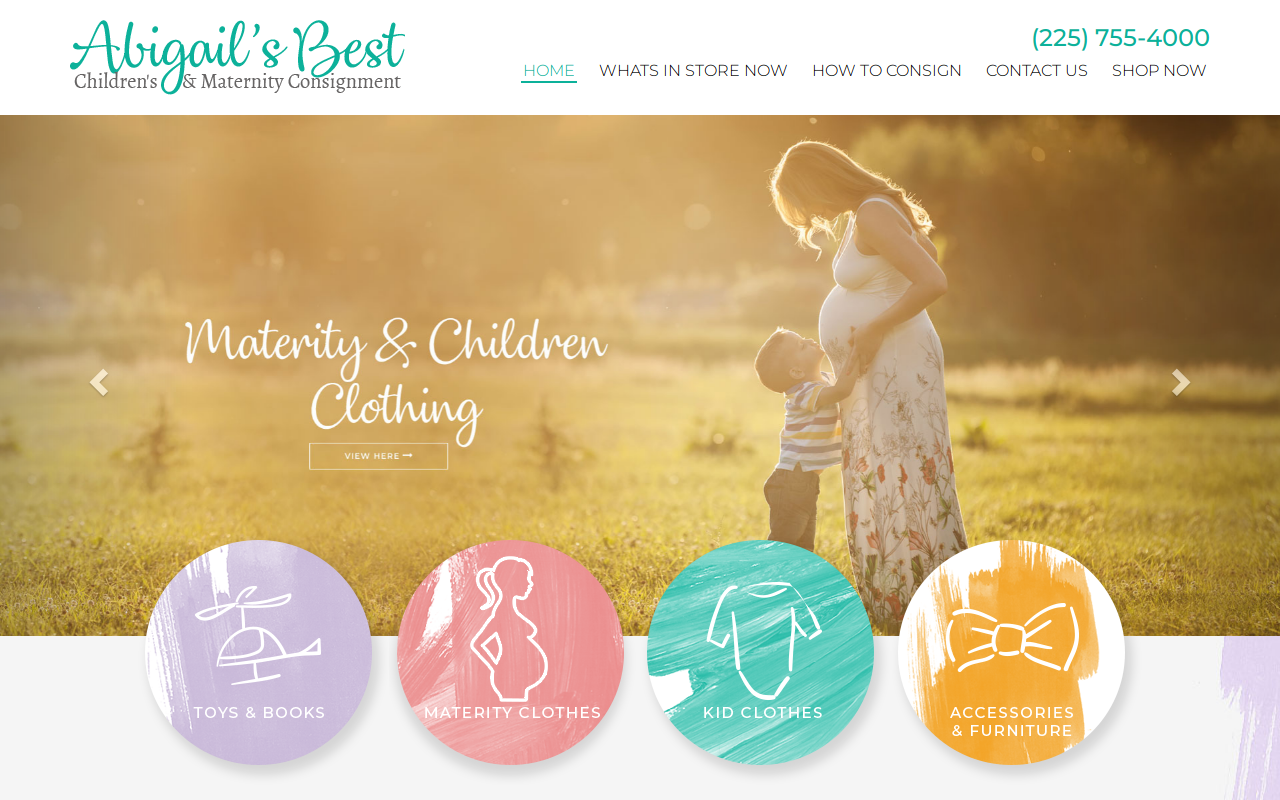 Abigail's Best Children's & Maternity Consignment website preview