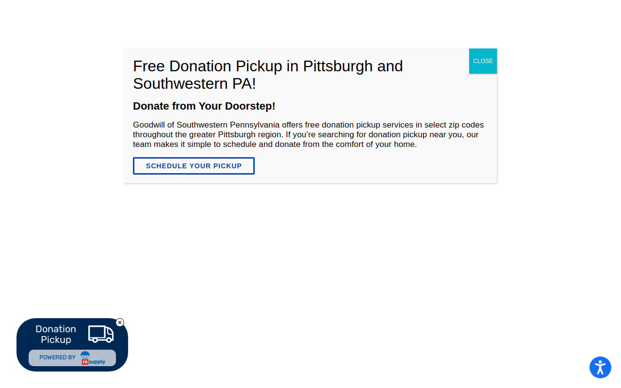 Goodwill Pop-Up Outlet website preview