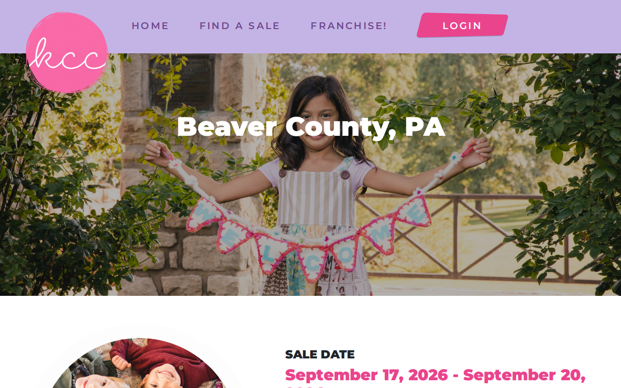 Kid's Closet Connection Beaver County website preview