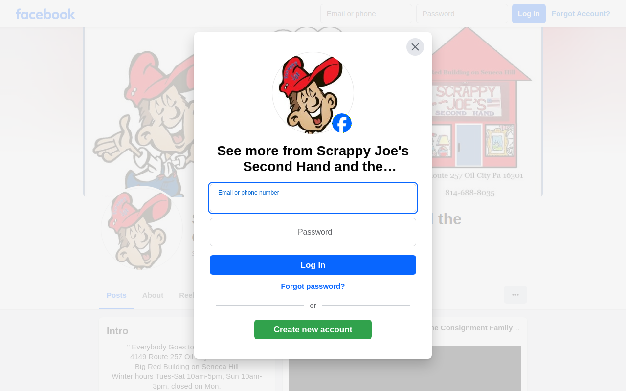 Scrappy Joe's Second Hand website preview