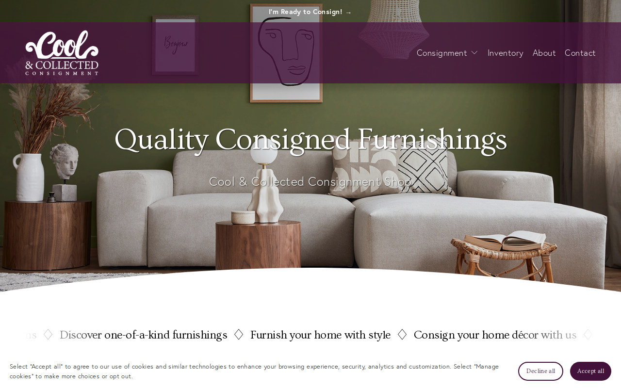 Cool & Collected Consignment website preview