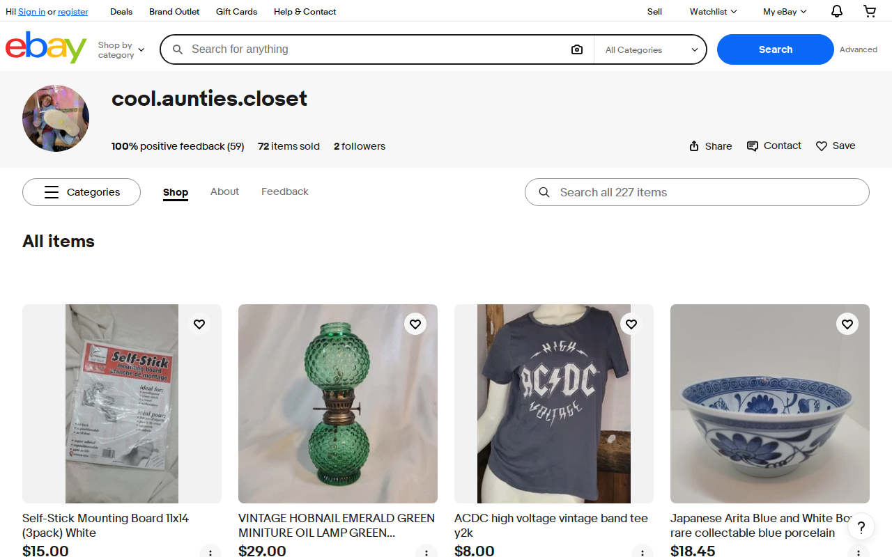 Cool Aunties Closet website preview
