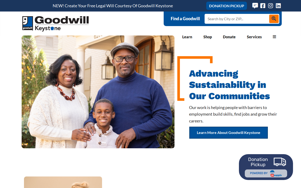 Goodwill website preview