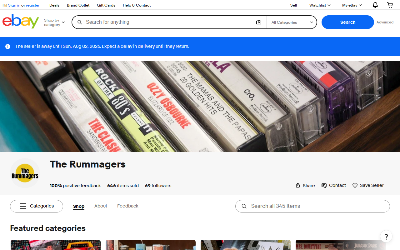 The Rummagers website preview