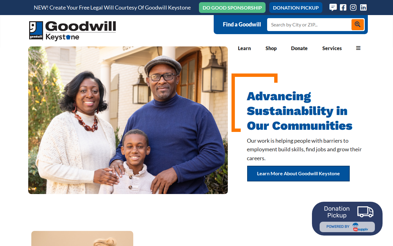 Goodwill website preview