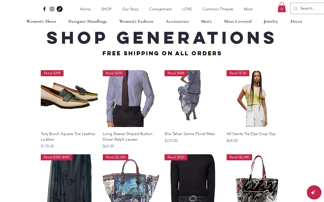 Generations website preview