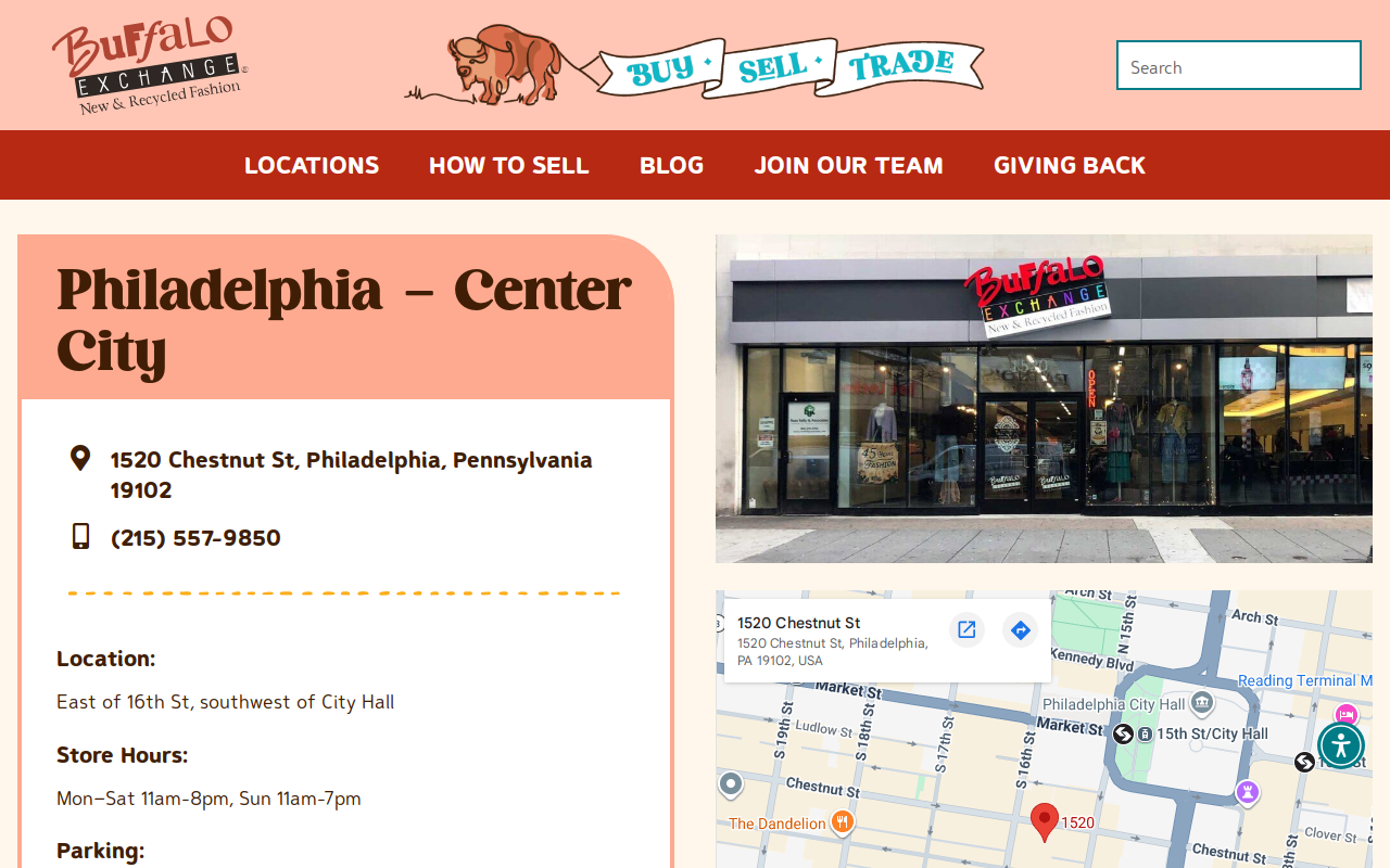 Buffalo Exchange website preview