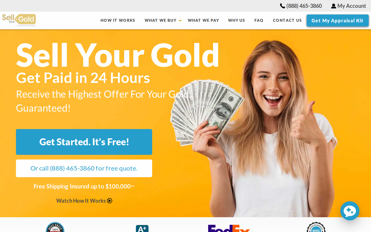 Cash For Gold Philadelphia website preview