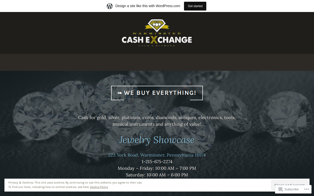 Warminster Cash Exchange website preview