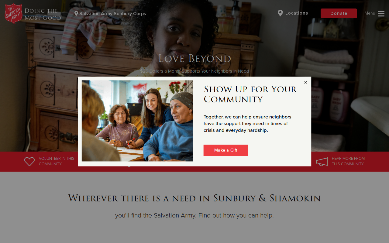 The Salvation Army Family Store website preview