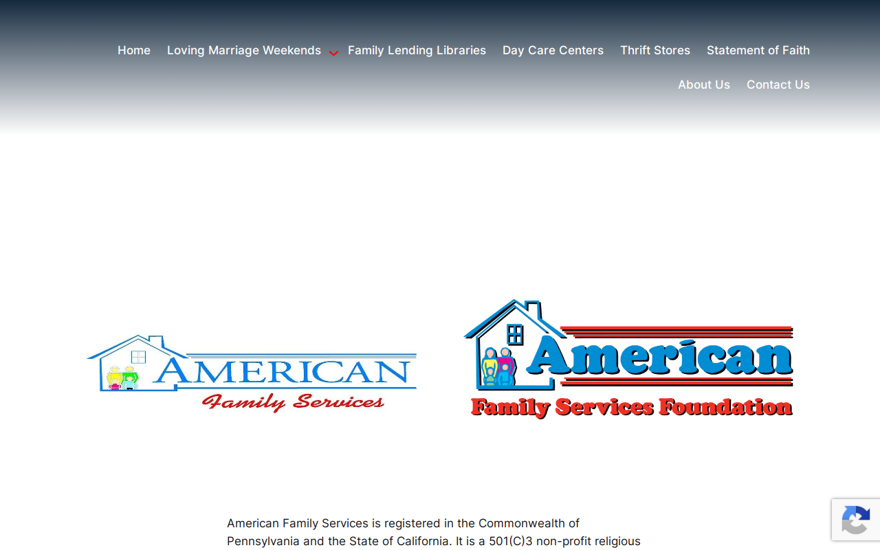 Family Thrift Shoppe website preview