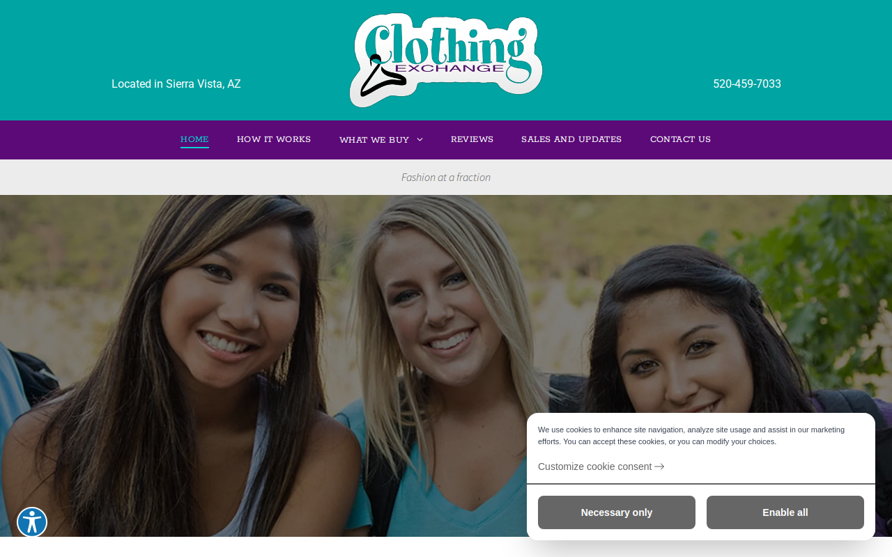 Clothing Exchange website preview