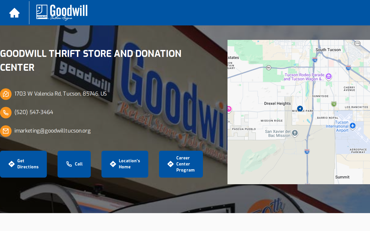 Goodwill Thrift Store and Donation Center website preview