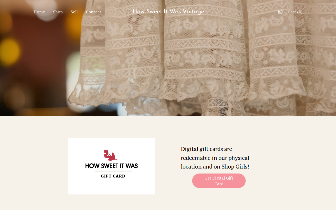 How Sweet It Was Vintage website preview