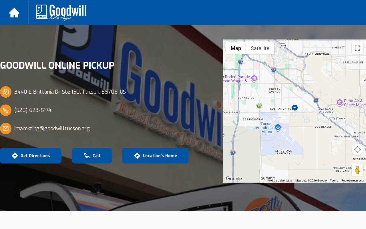 Goodwill Online Pickup website preview