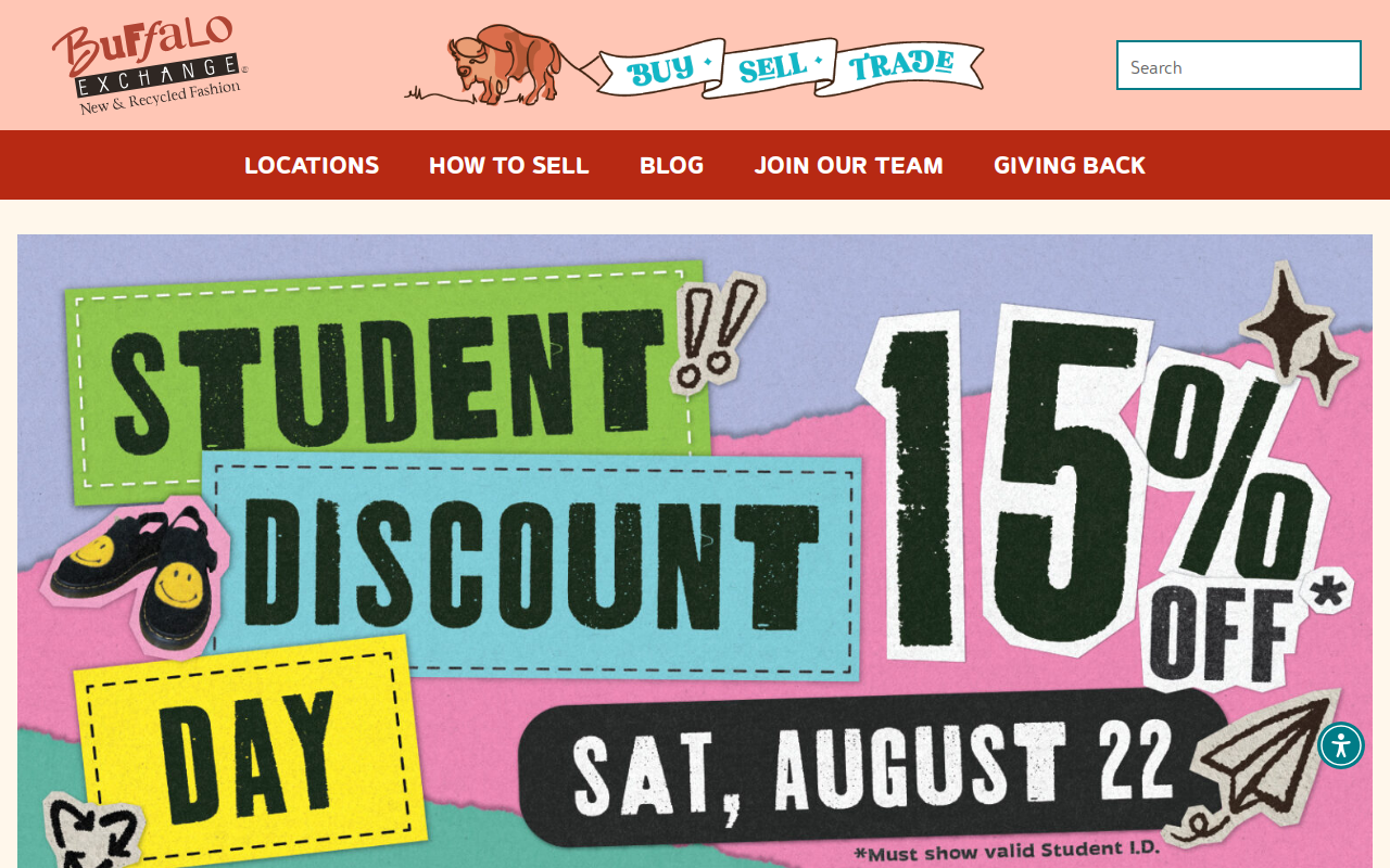 Buffalo Exchange website preview