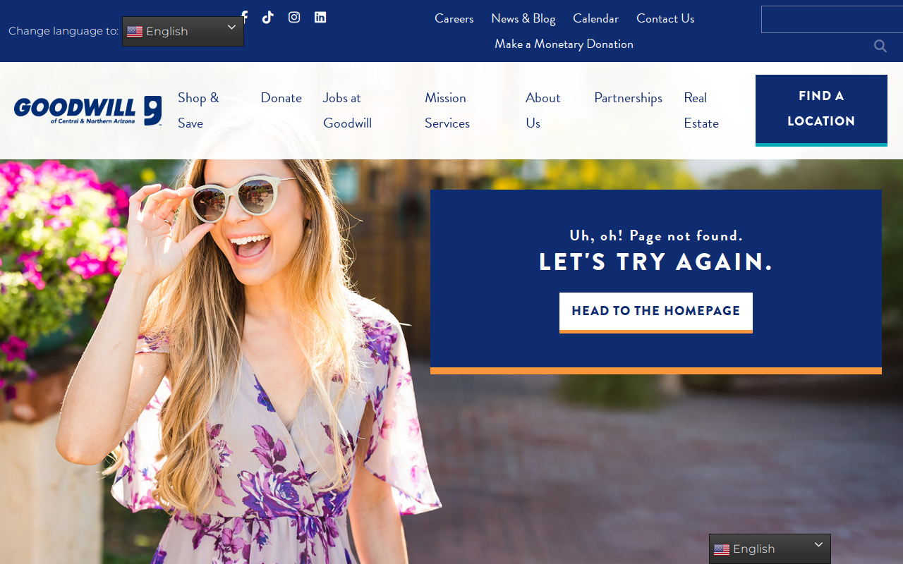 Goodwill Retail Store and Donation Center website preview