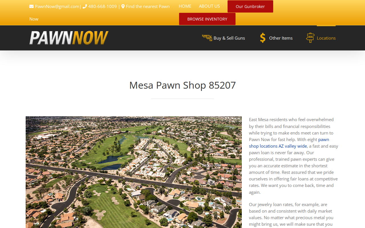 Pawn Now website preview