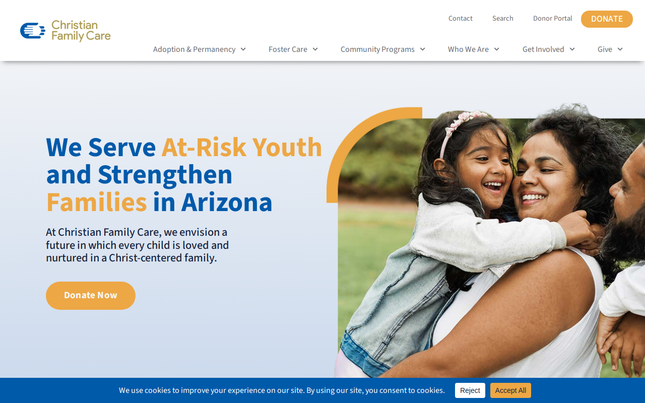 Christian Family Care Thrift Store website preview