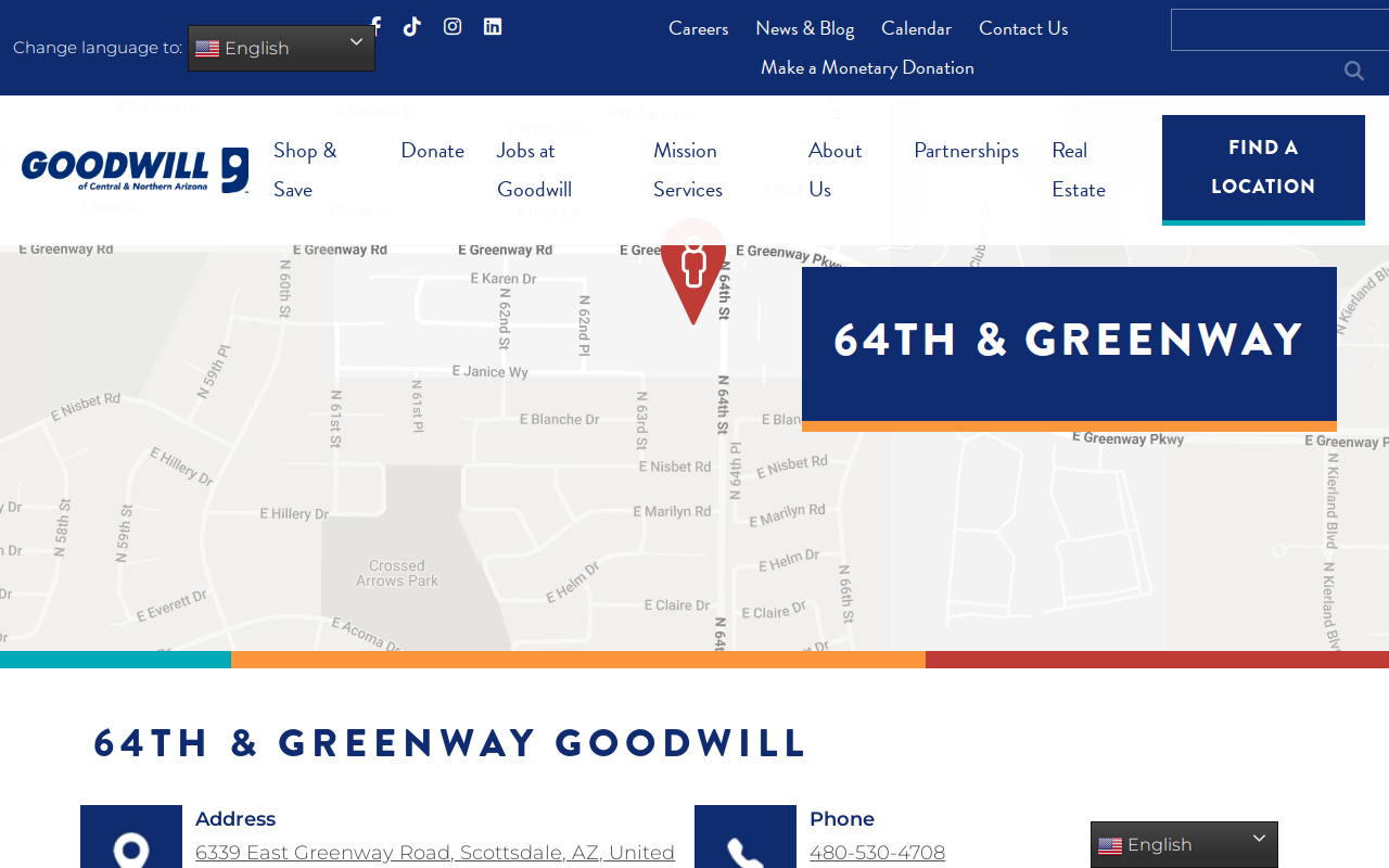 Goodwill Donation Center website preview