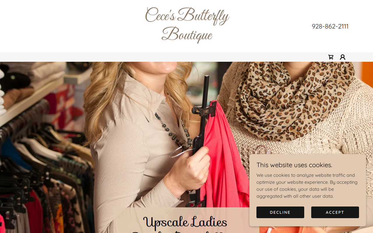 Cc’s Butterfly Boutique website preview