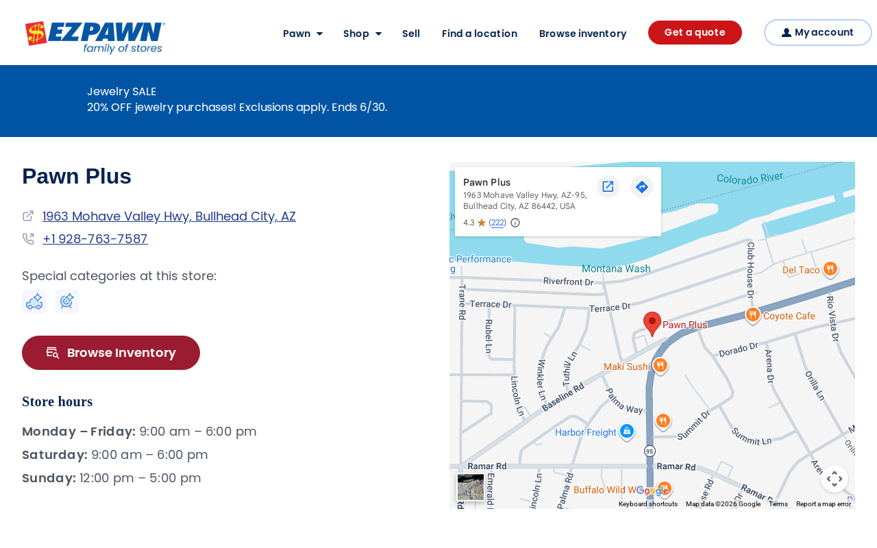 Pawn Plus website preview